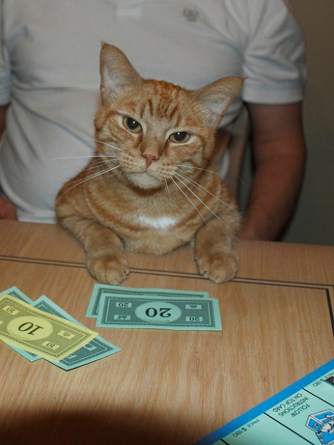 Tigger playing Monopoly Tigger playing Monopoly