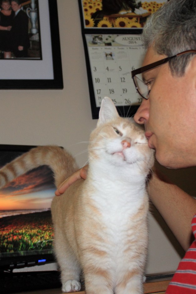 our cat Frankie and me.